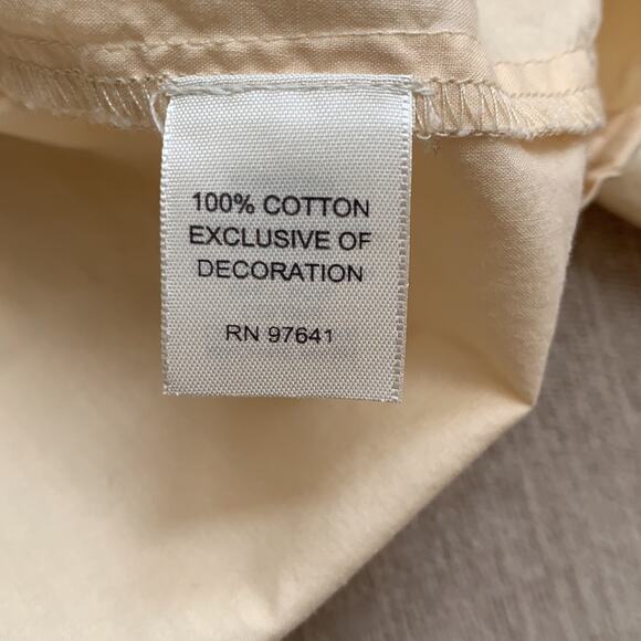 J. Jill pale yellow 100% cotton blouse button front 3/4 sleeves size S - Picture 5 of 9